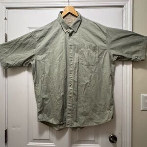 RedHead Mens Button Up Shirt 2XL Green Short Sleeve Outdoor Fishing Casual